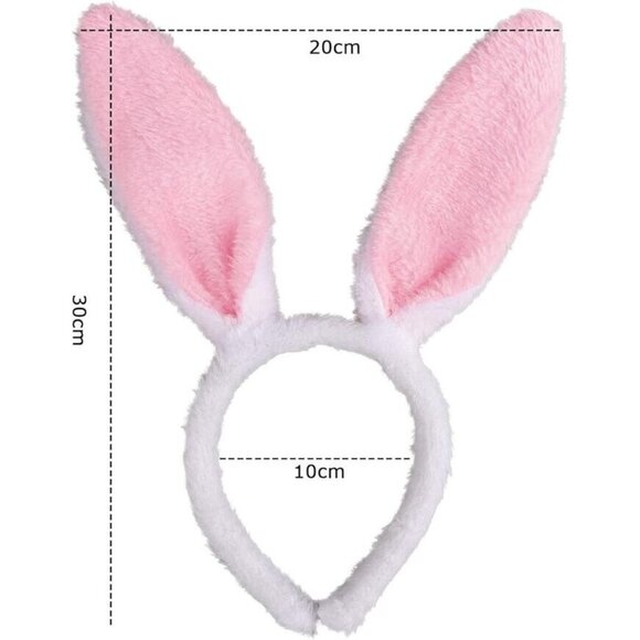 Easter Bunny Ears Headband Rabbit Ear headband Pink 6 Pack - Child Size - Picture 4 of 4